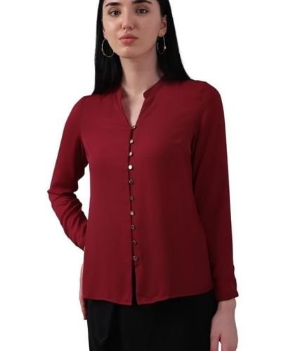 Allen Solly Women’s 100% Polyester Regular Fit Shirt