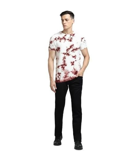 JACK & JONES Men’s Printed Regular Fit Crew Neck T-Shirt