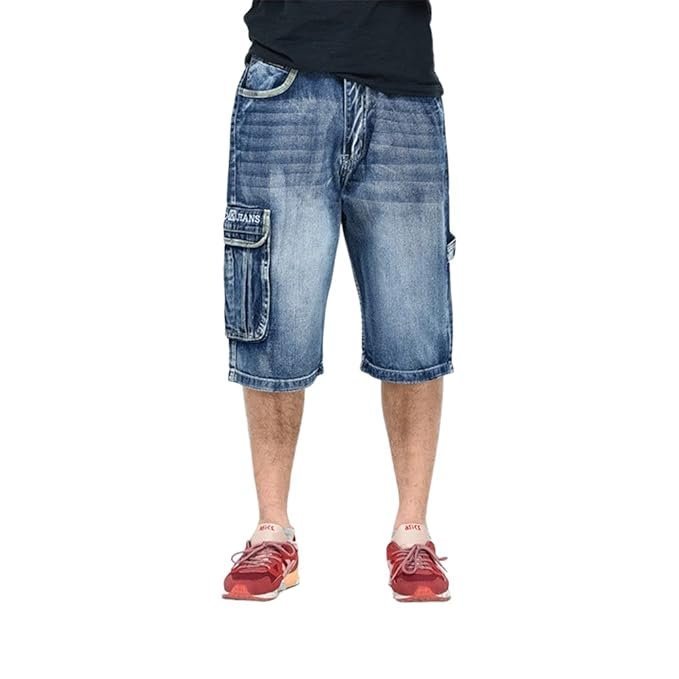 Men’s Casual Jean Shorts Classic Loose Fit Summer Demin Shorts Skateboard Jogging Dance Shorts