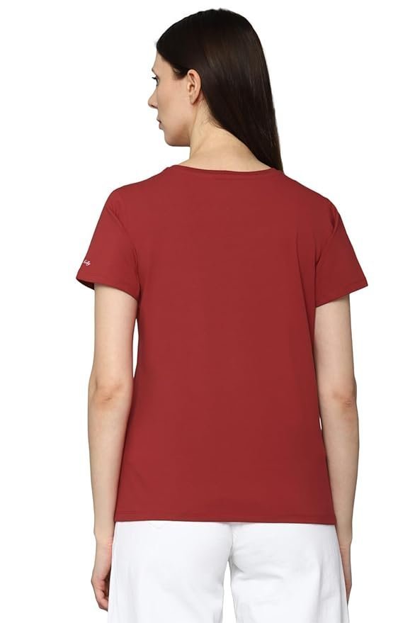 Allen Solly Women’s 100% Polyester Regular Fit T-Shirt