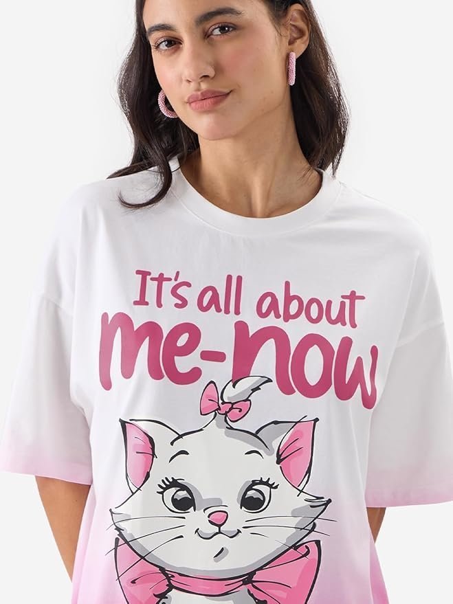White Oversized T Shirts for Women T-Shirt Girls Cotton Casual
