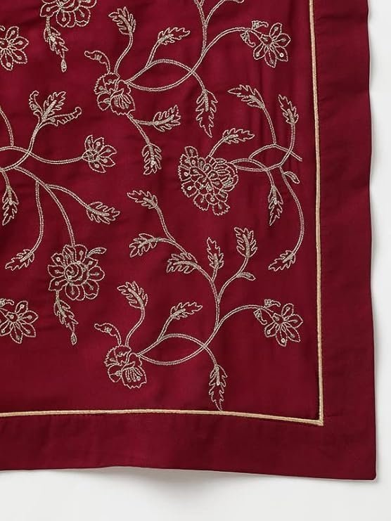 Vaamsi Women’s Georgette Embroidered Flared Angrakha Pant With Dupatta With Inner
