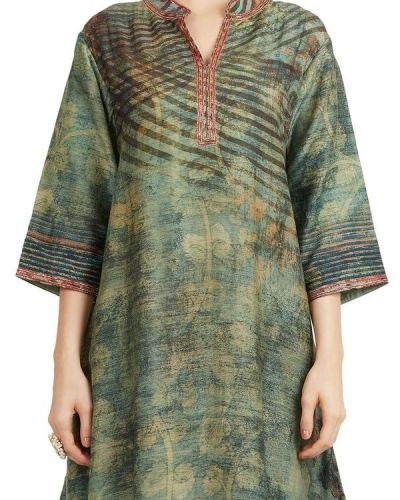 Green Cyan Banarasi Kurta Bottom Set