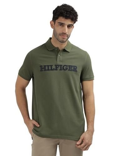 Tommy Hilfiger Men’s Cotton Solid Regular Fit Polo