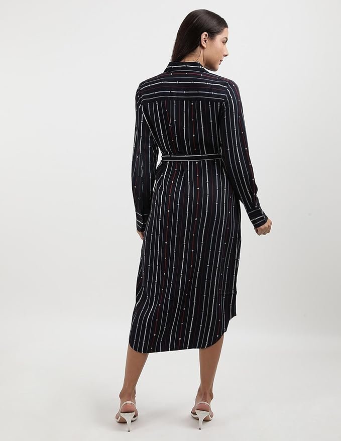 Hilfiger Women’s Rayon Blend Shirt Knee-Length Casual Dress