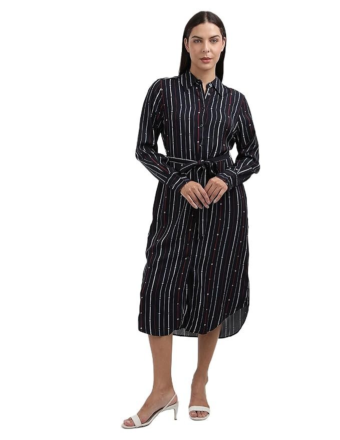 Hilfiger Women’s Rayon Blend Shirt Knee-Length Casual Dress