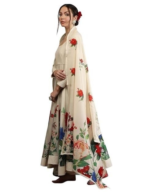 BIBA Women’s Silk Chanderi Kurta Sets