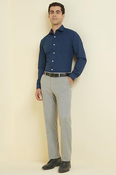 Allen Solly Men’s Cotton Classic Fit Stripe Formal Shirt