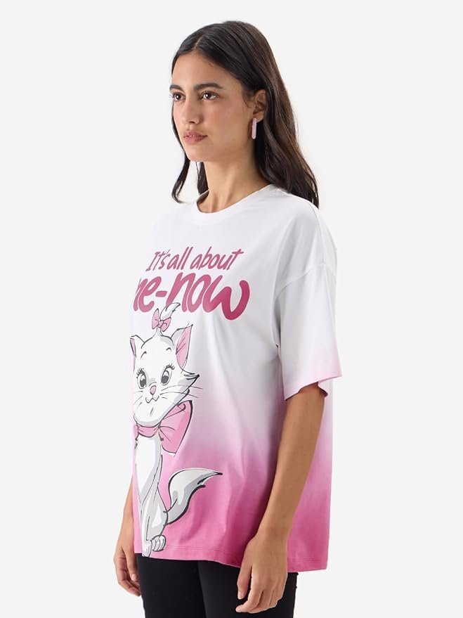 White Oversized T Shirts for Women T-Shirt Girls Cotton Casual