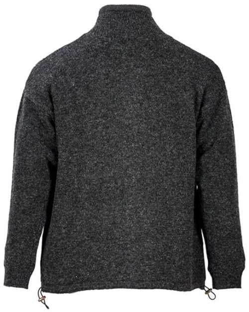 Men’s Irish Wool Sweater, Full Zip, Front Pockets, Lined Interior, Gray