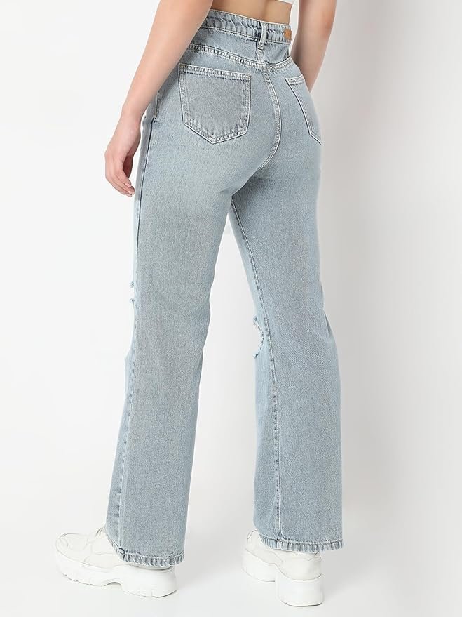 AKA CHIC High Rise Womens Flare Fit Jeans