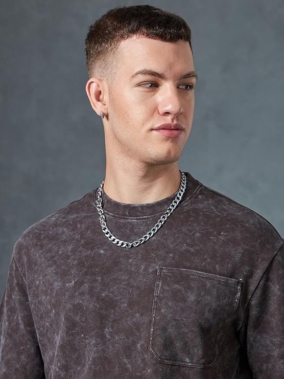 Bewakoof Heavy Duty 1.0 Men’s Self Design Oversized Fit Half Sleeve Round Neck Terry Acid Wash Co-Ordinates T-Shirt