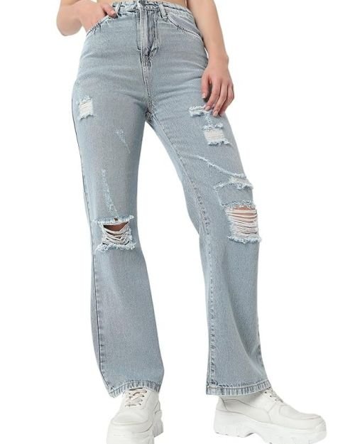 AKA CHIC High Rise Womens Flare Fit Jeans