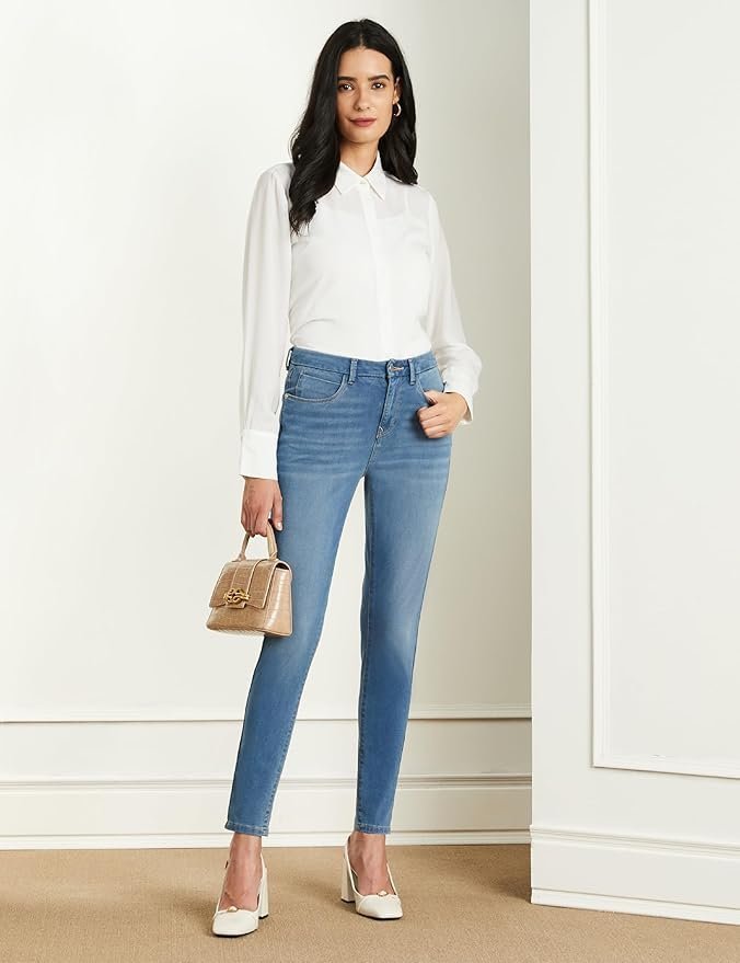 Women’s Skinny 4-Way Stretch Jeans (Mid Rise | Ankle Length | Desk-to-Dinner)