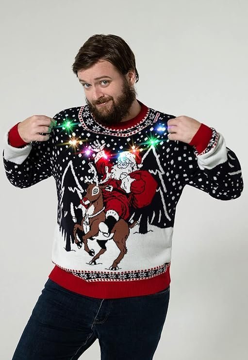 OFF THE RACK Unisex Women’s Men’s Christmas Jumper Funny Ugly Christmas Sweater Jumper for Christmas Knitted Jumper for Christmas Party Sweater