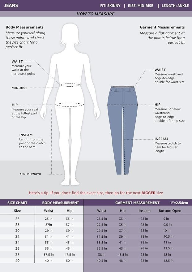 Women’s Skinny 4-Way Stretch Jeans (Mid Rise | Ankle Length | Desk-to-Dinner)