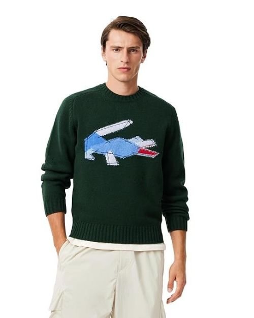 Lacoste Men’s Wool Modern Pullover Sweater