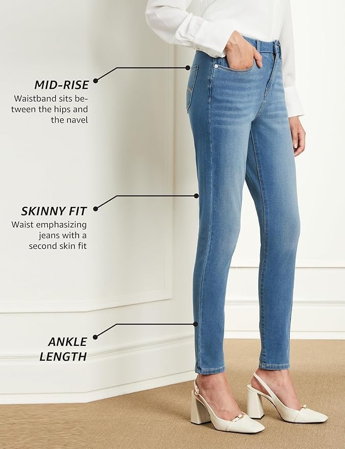 Women’s Skinny 4-Way Stretch Jeans (Mid Rise | Ankle Length | Desk-to-Dinner)