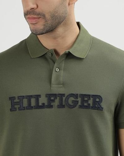 Tommy Hilfiger Men’s Cotton Solid Regular Fit Polo