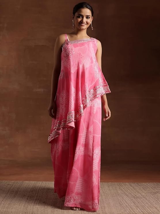 Libas Women’s Silk Blend Regular Co-Ords Set