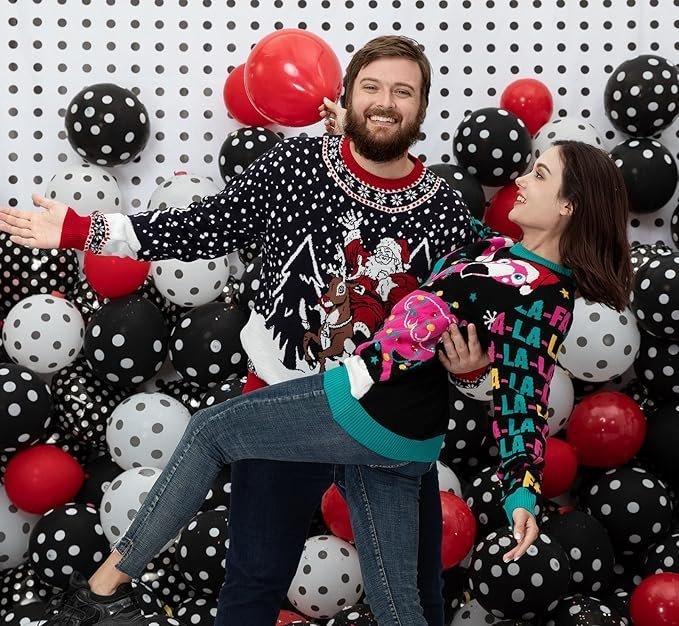 OFF THE RACK Unisex Women’s Men’s Christmas Jumper Funny Ugly Christmas Sweater Jumper for Christmas Knitted Jumper for Christmas Party Sweater