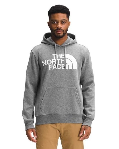 North Face Men’s Half Dome Pullover Hoodie, TNF Medium Grey Heather/TNF White