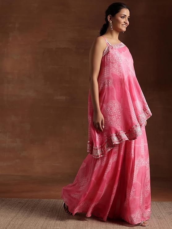 Libas Women’s Silk Blend Regular Co-Ords Set