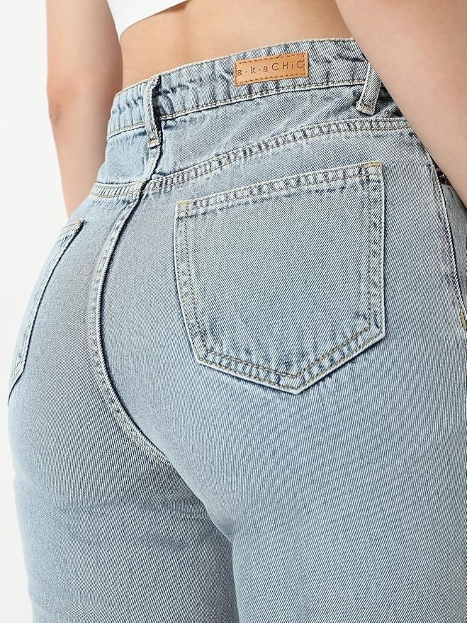 AKA CHIC High Rise Womens Flare Fit Jeans