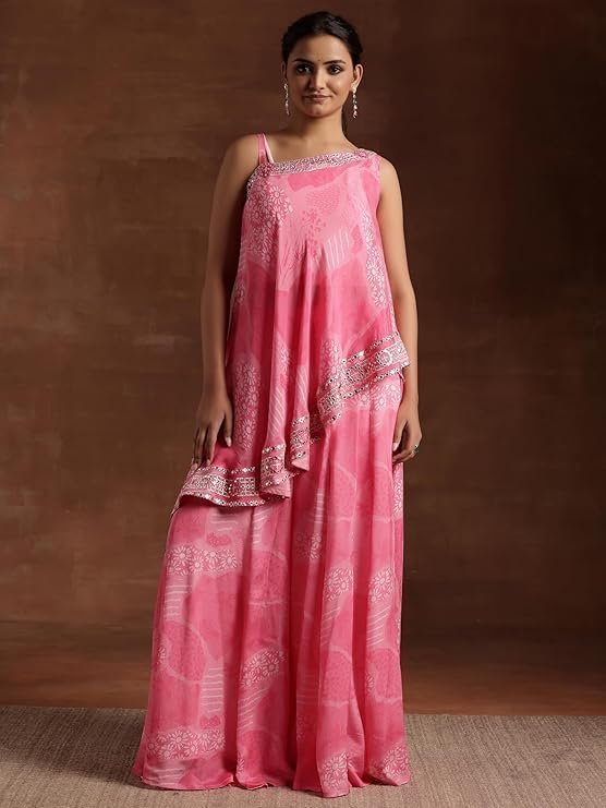 Libas Women’s Silk Blend Regular Co-Ords Set